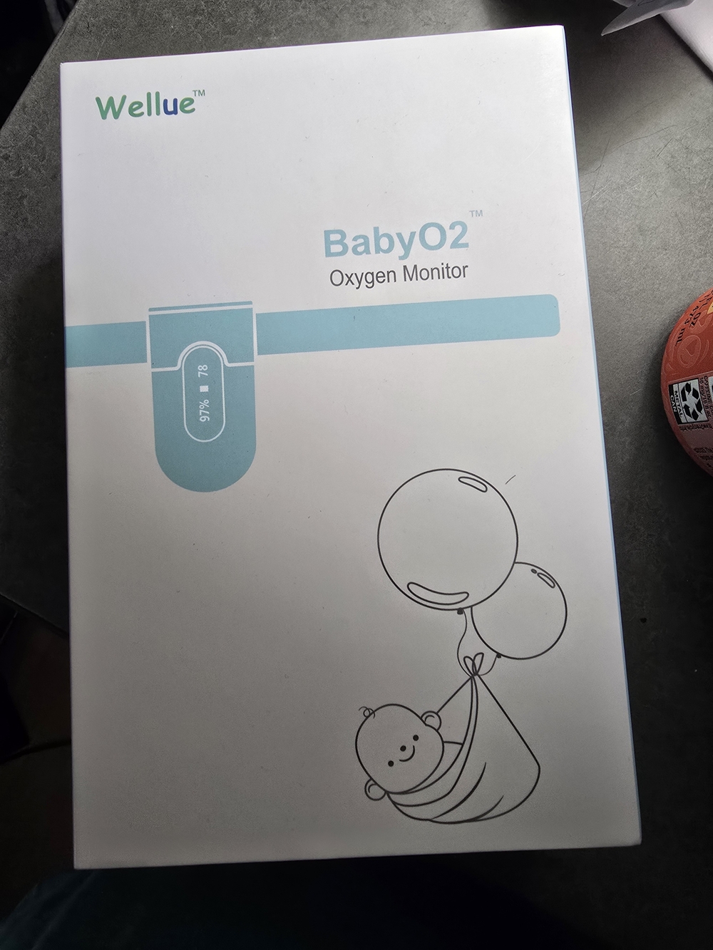 Wellue BabyO2 Neonatal Oxygen Monitor - White with Teal Accents